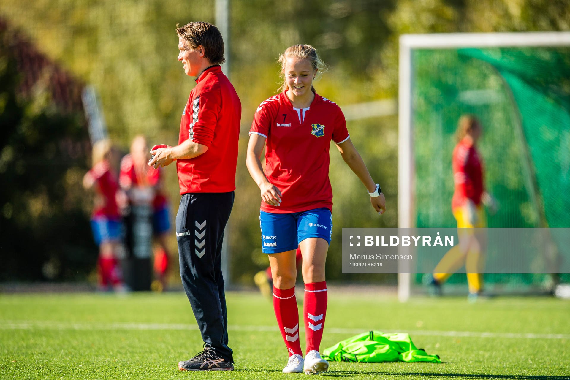 Ole Johan Aas, head coach of Lyn,  and Camilla Linberg of