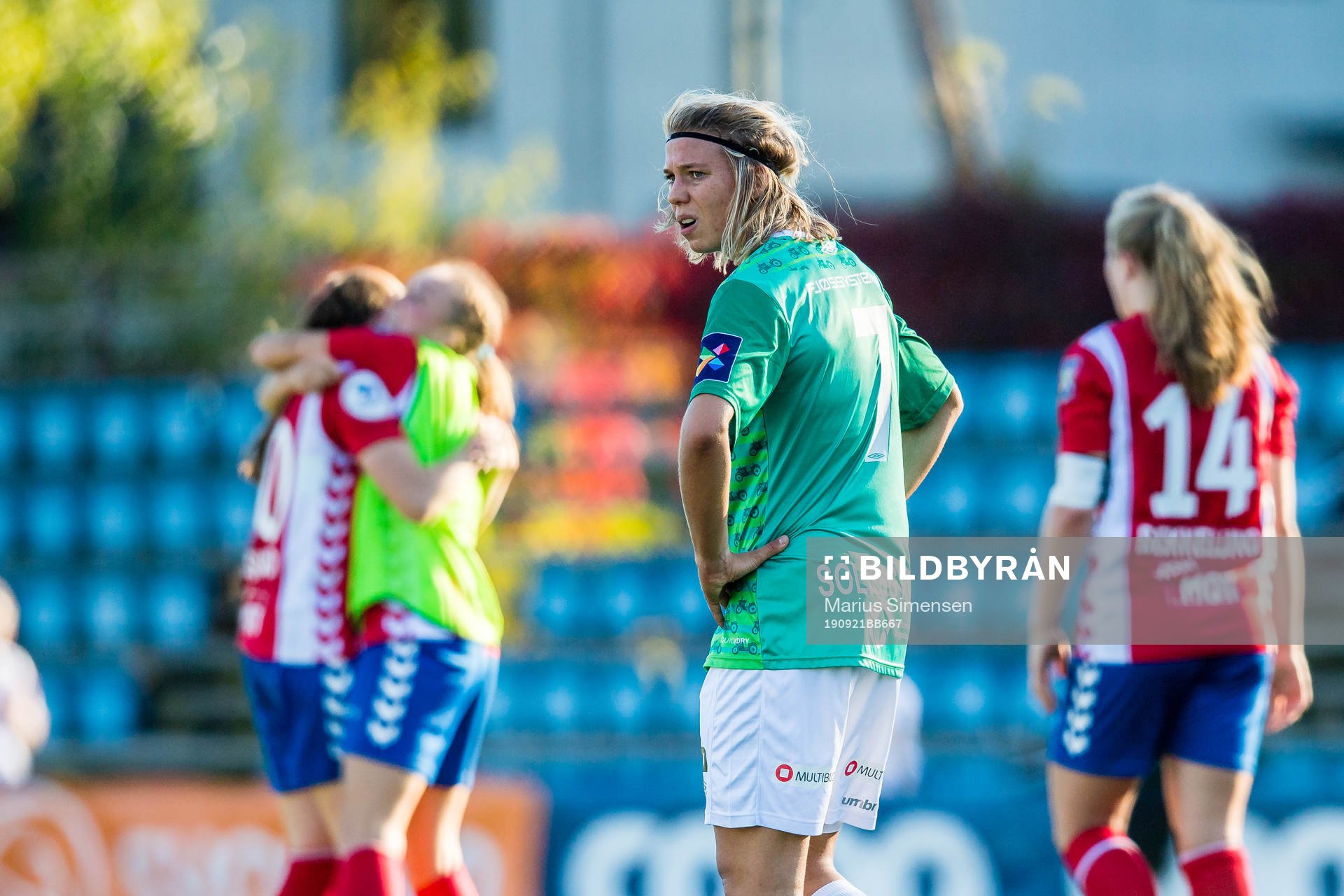 Lena Soleng Hansen of Klepp looks dejected