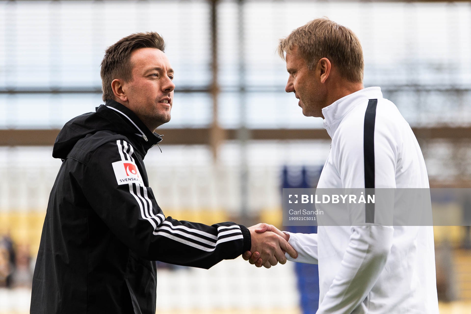 Östersunds tränare Ian Burchnall och Falkenbergs tränare