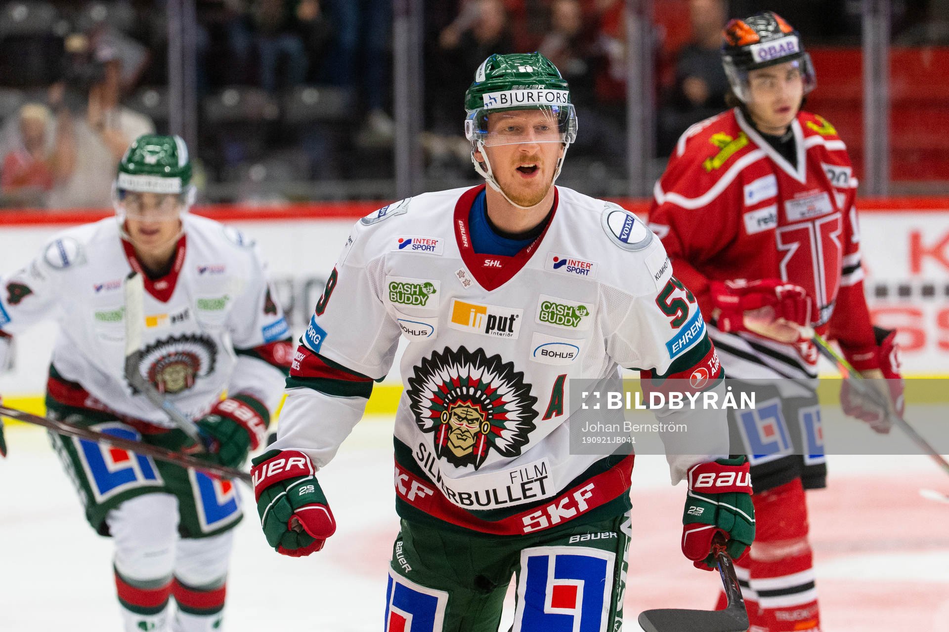 Frölundas Simon Hjalmarsson jublar