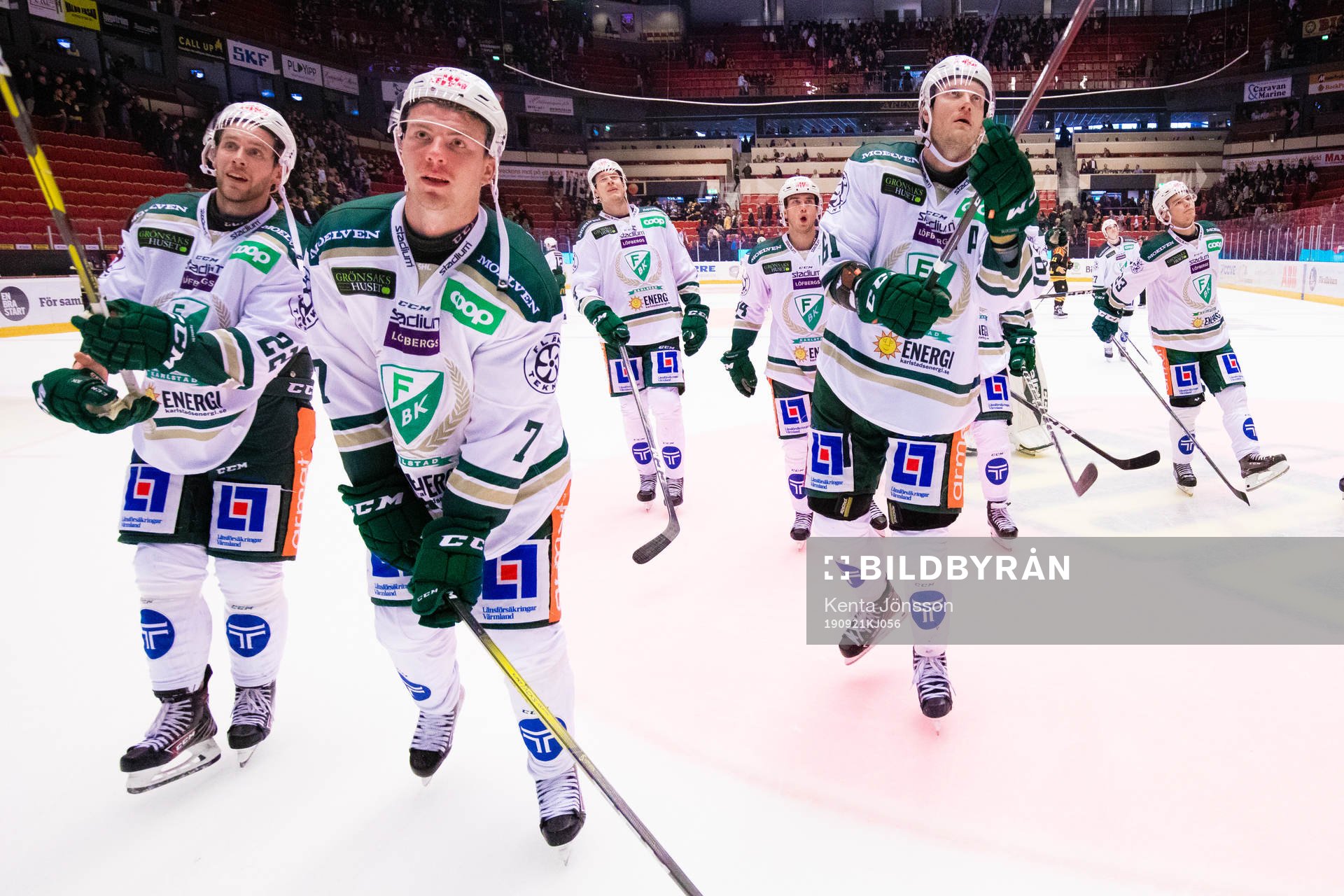 Färjestads Per Åslund , Johan Ivarsson och Johan Ryno