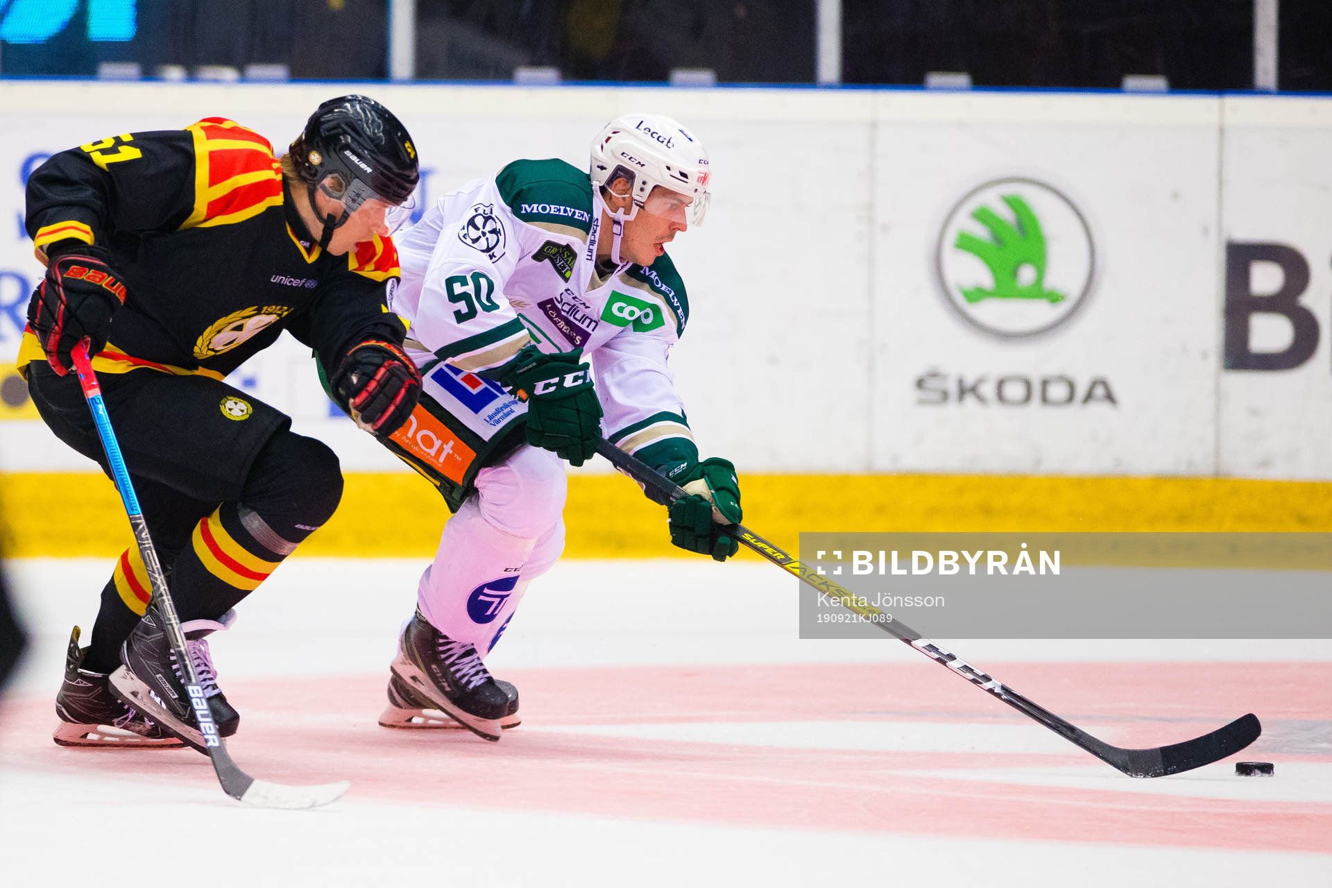 Brynäs Tomi Sallinen och Färjestads Sebastian Erixon