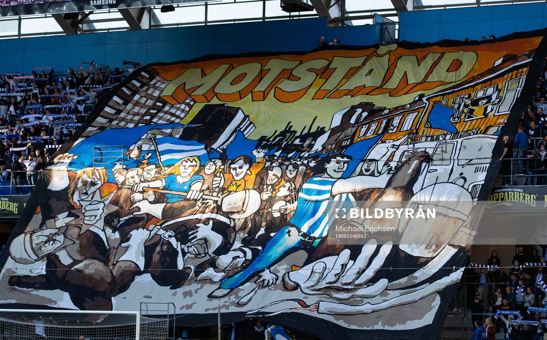 IFK Göteborgs supportrar med ett tifo