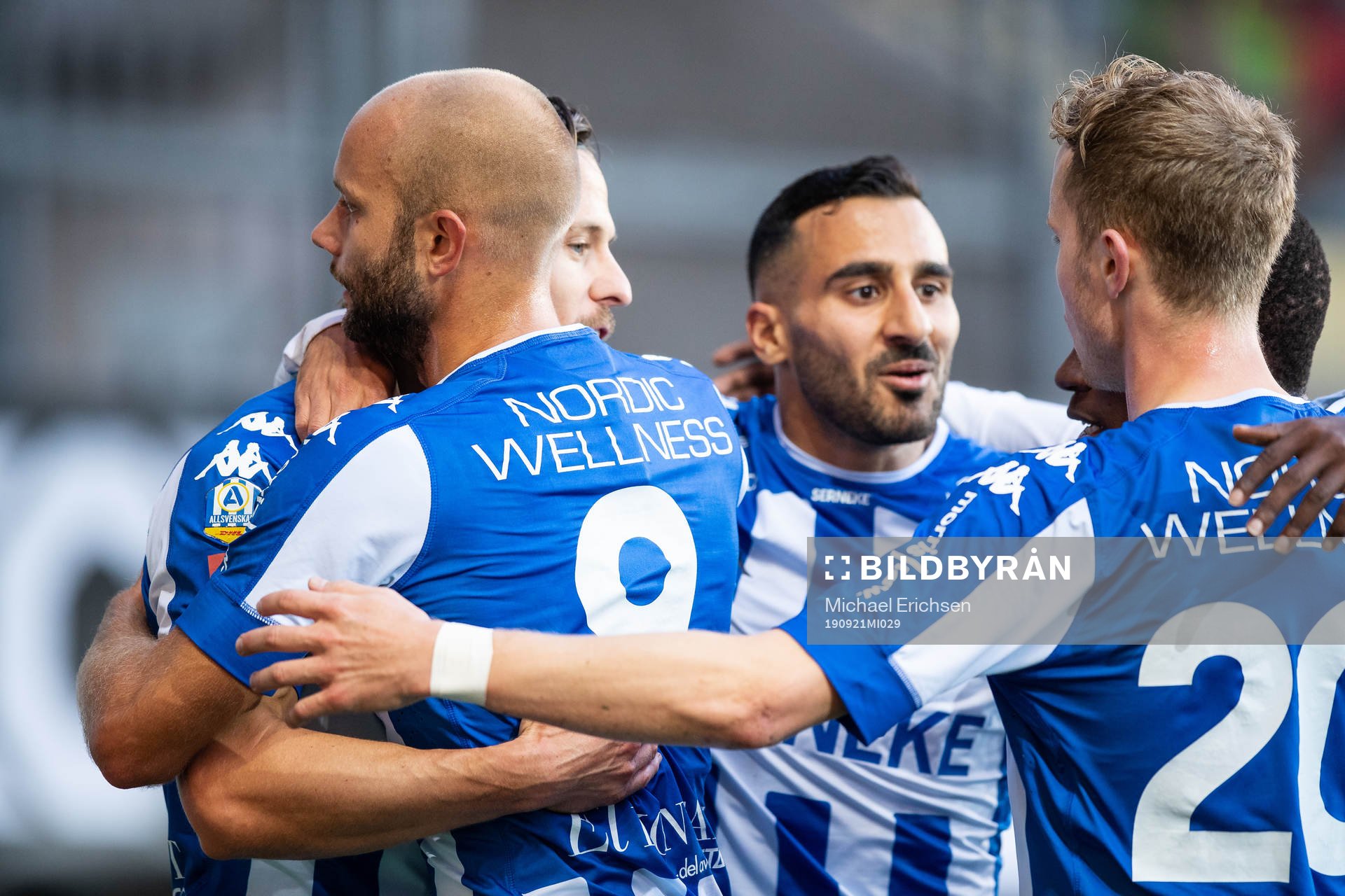 IFK Göteborgs Lasse Vibe jublar med lagkamrater