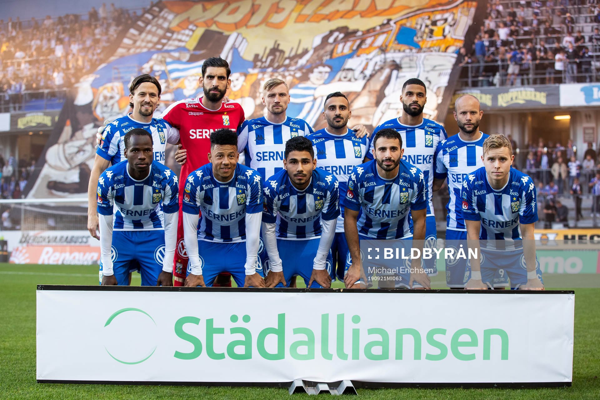 IFK Göteborgs startelva innan fotbollsmatchen i