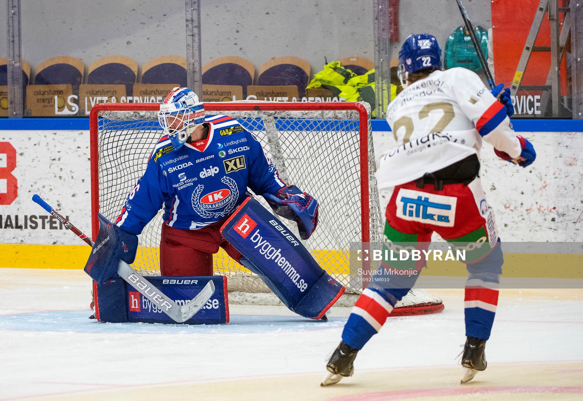 Oskarshamns målvakt Tex Williamsson och John Dahlström