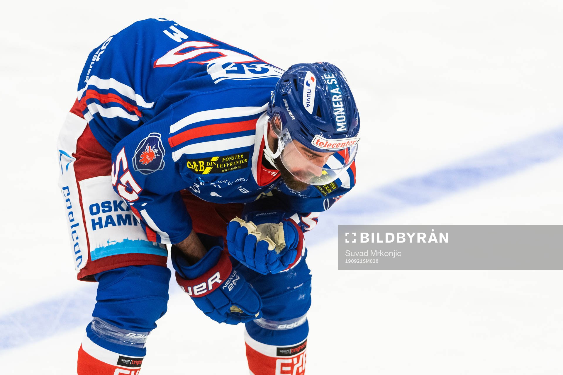  Oskarshamns Johan Alm blöder i ansiktet