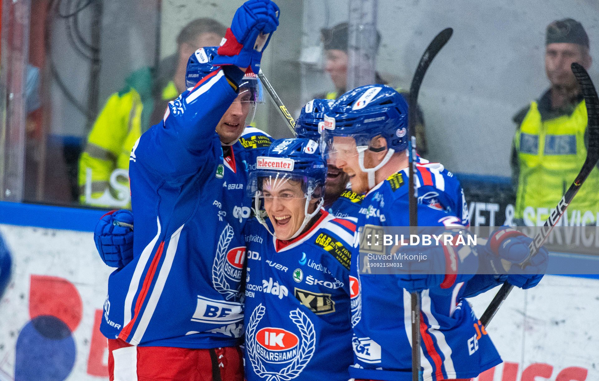 Oskarshamns Tyler Kelleher jublar