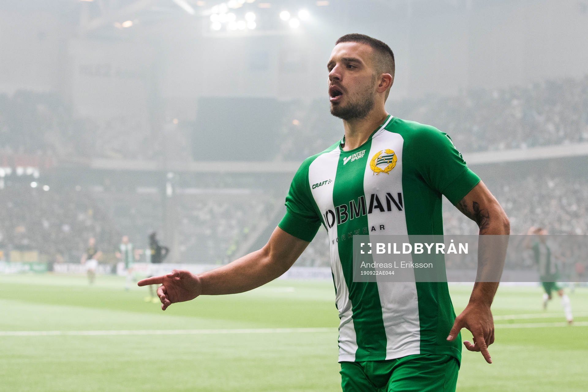 Hammarbys Vladimir Rodic jublar