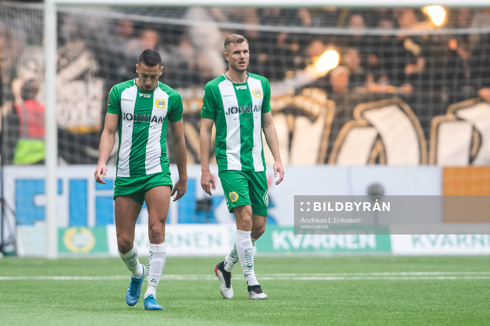 Hammarbys Nikola Djurdjic och Richard Magyar deppar