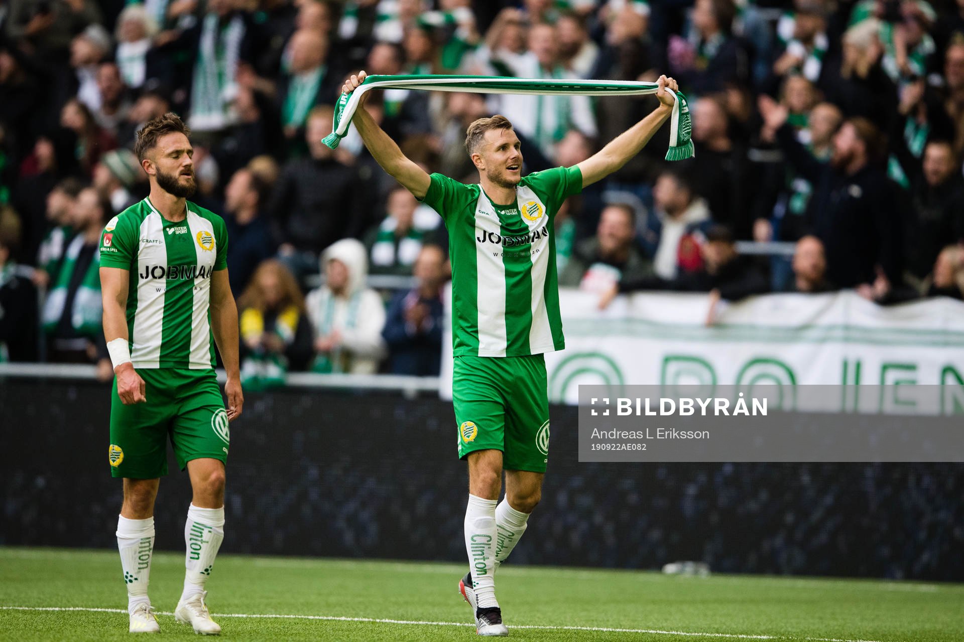 Hammarbys Mats Solheim och Richard Magyar jublar