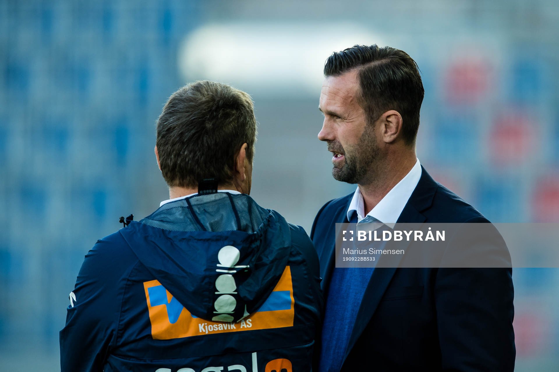Bjarne Berntsen, head coach of Viking, and Ronny Deila,