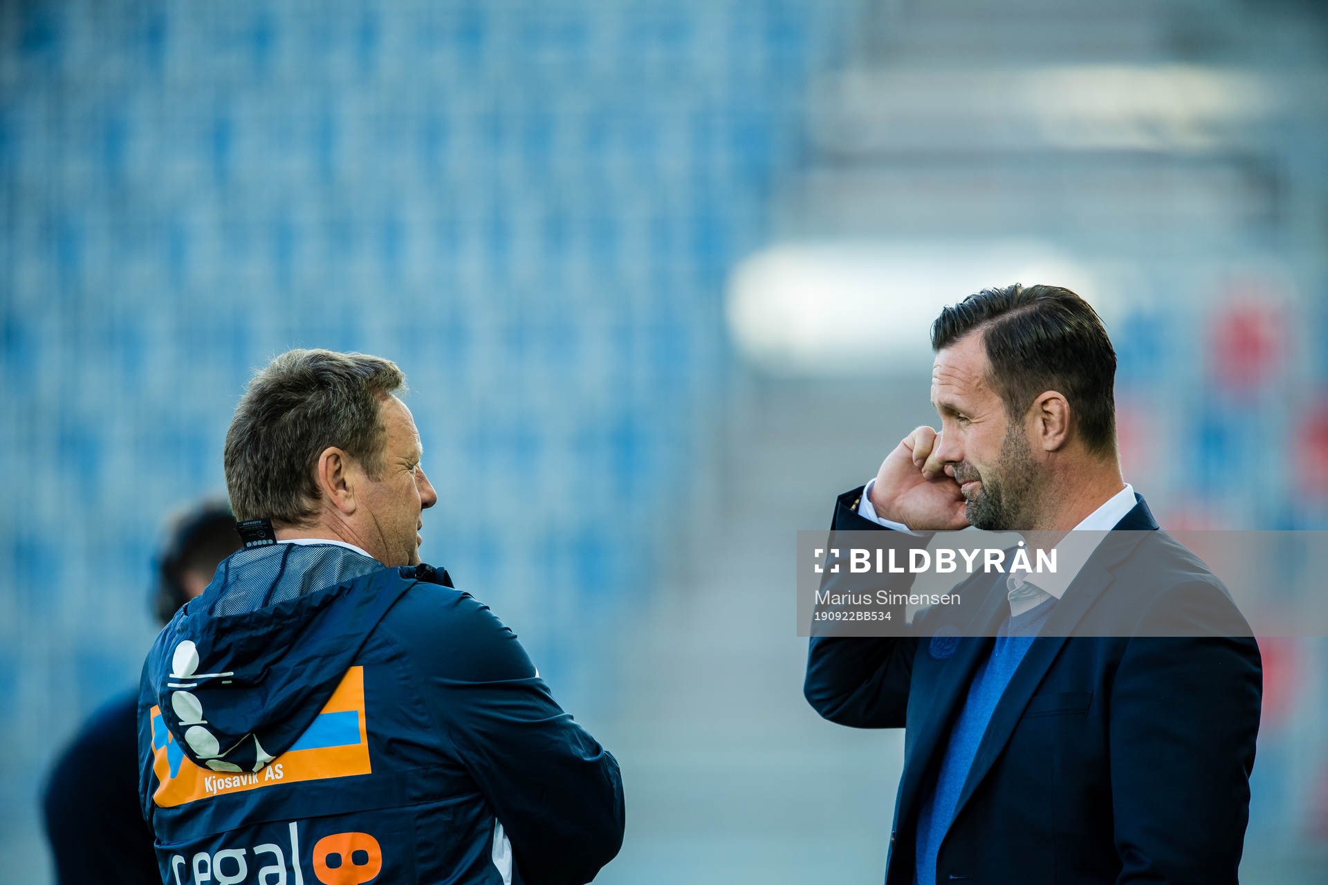 Bjarne Berntsen, head coach of Viking, and Ronny Deila,