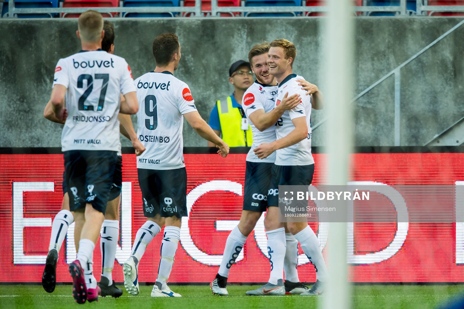 Even Østensen of Viking celebrates