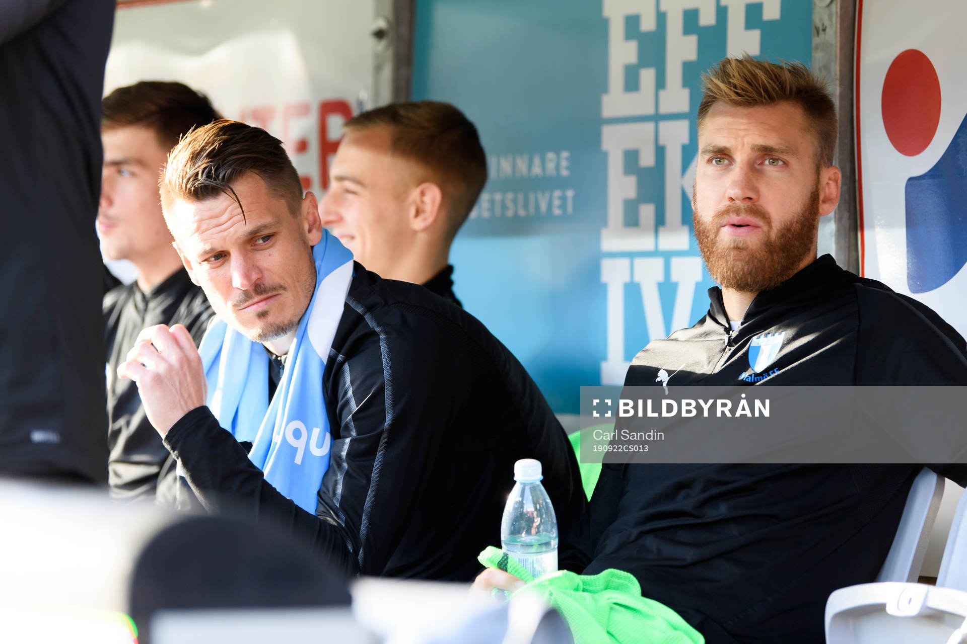 Malmö FFs Markus Rosenberg och Rasmus Bengtsson  på