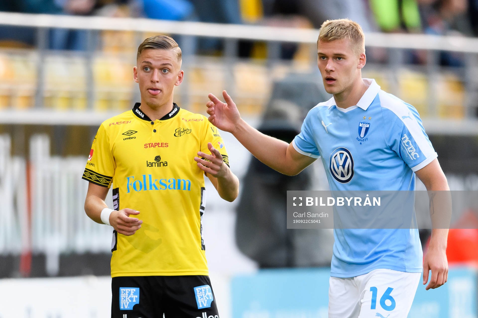Elfsborgs Jesper Karlsson och Malmö FFs Felix Beijmo