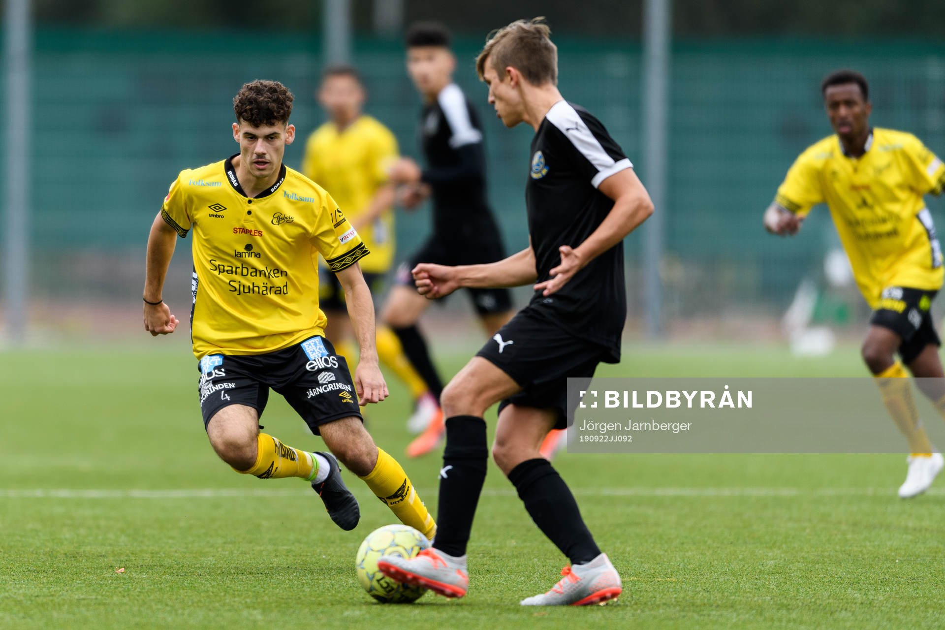 Elfsborgs Endrit Kutllovci under fotbollsmatchen i  U17 Allsvenskan mellan Elfsborg och Lunds BK den 22 september 2019 i Borås.