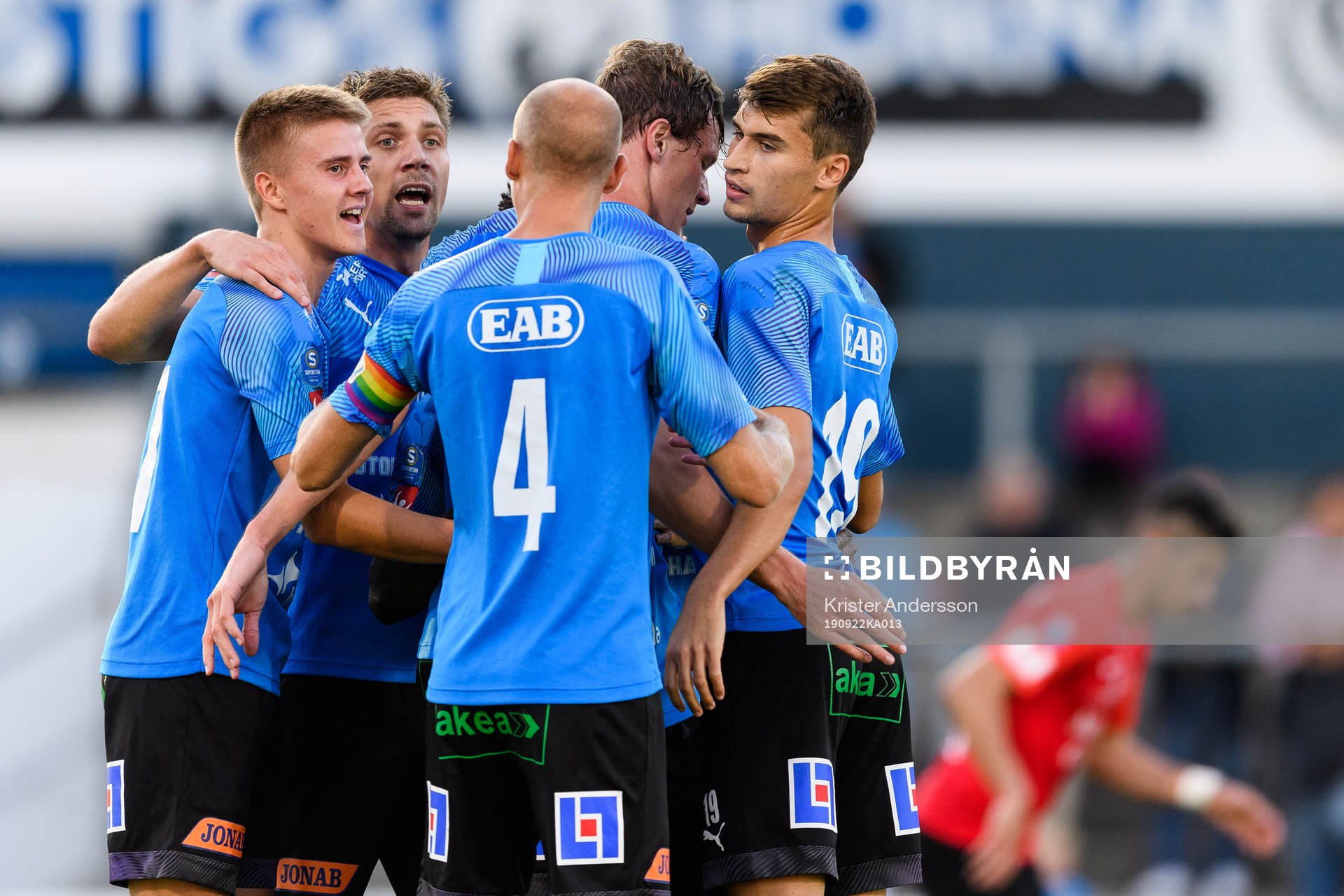 Halmstads spelare jublar