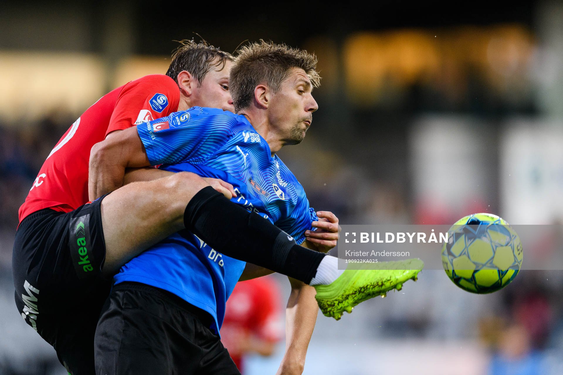 Trelleborgs Hugo Andersson och Halmstads Mikael Boman