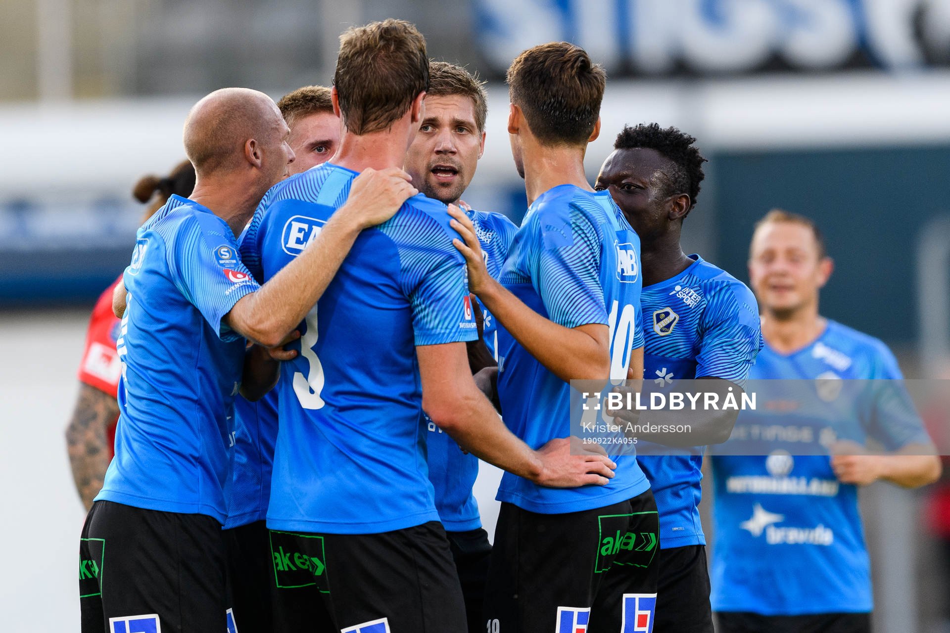 Halmstads spelare jublar