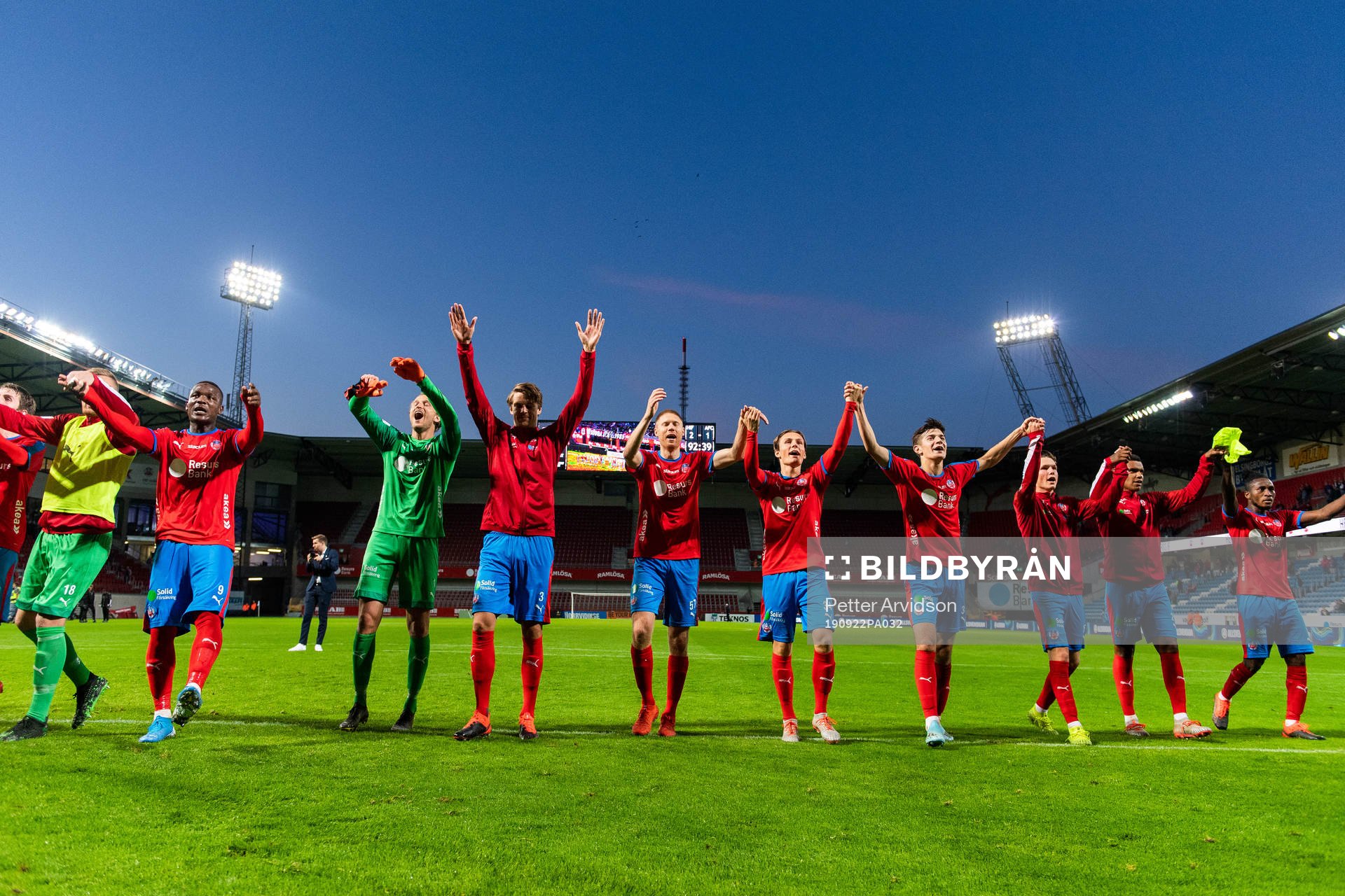 Helsingborgs spelare jublar
