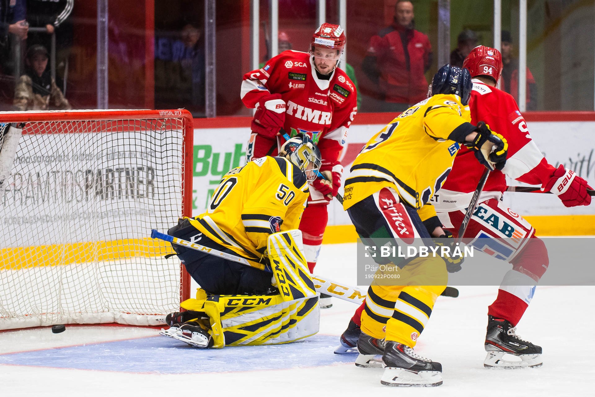 Södertäljes målvakt Alexander Sahlin släpper in 1-1