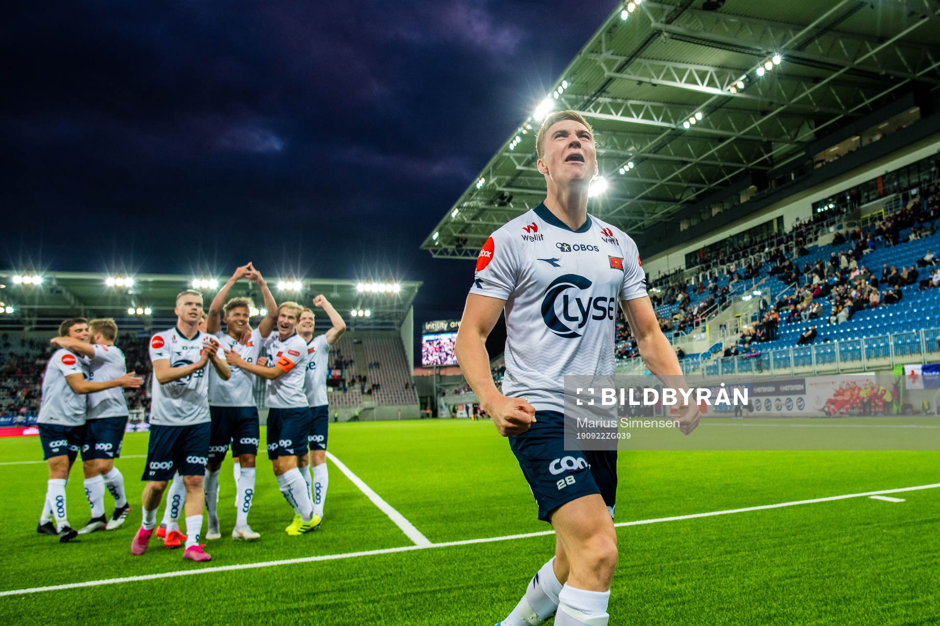 Kristian Thorstvedt of Viking celebrates