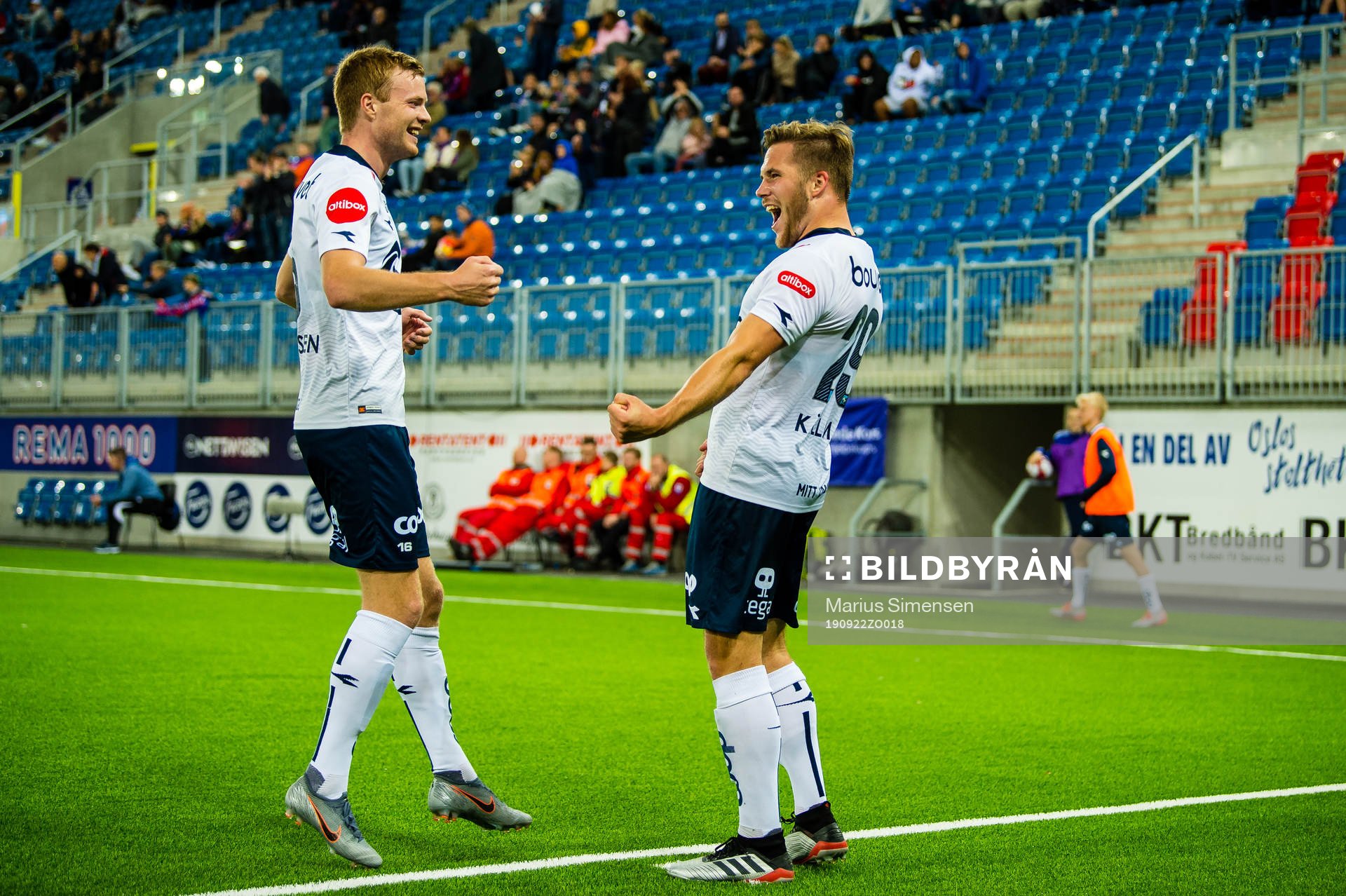 Benjamin Kallman of Viking (right side) celebrates with
