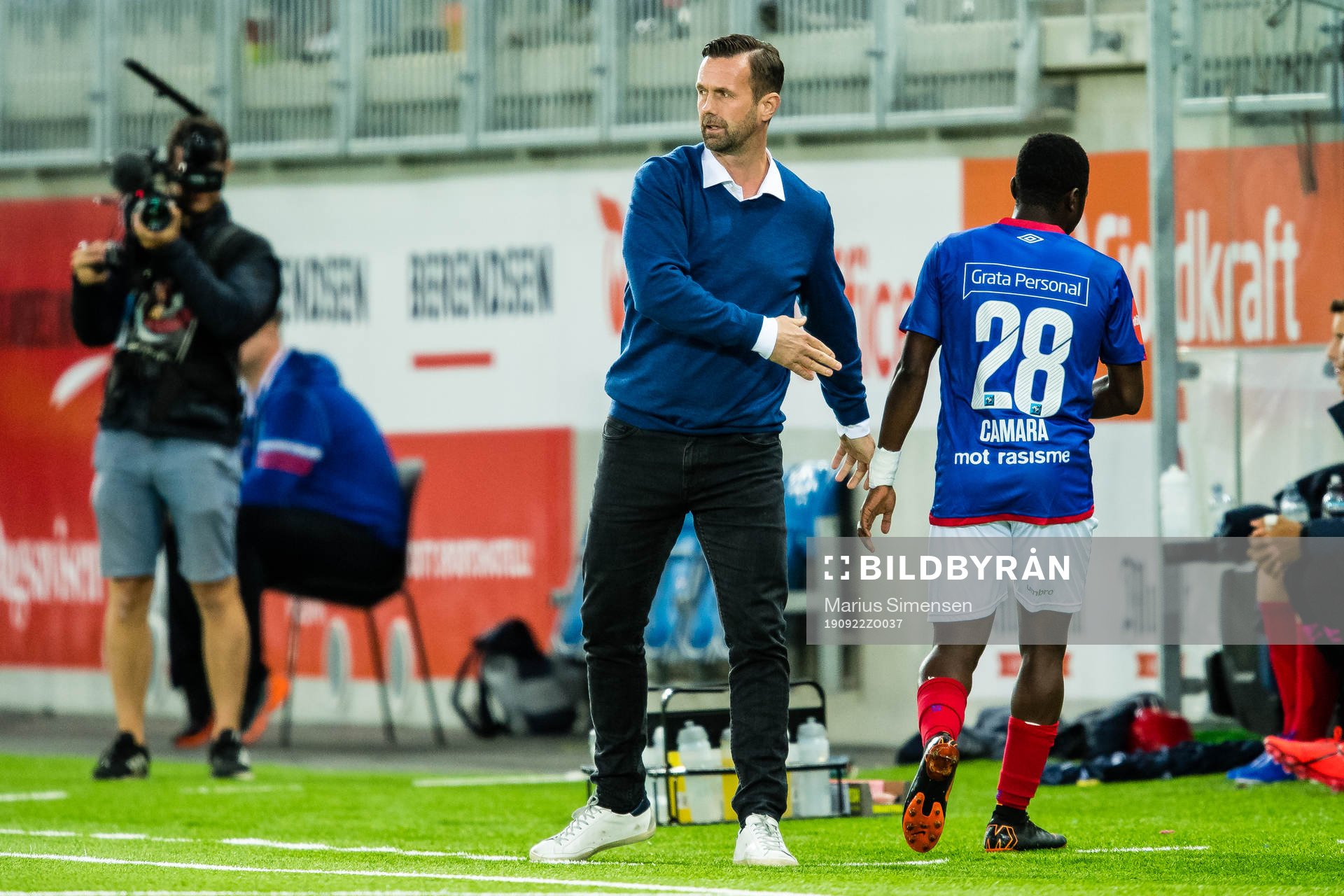 Ronny Deila, head coach of Vålerenga,  during the Eliteserien match between Vålerenga and Viking on September 22, 2019 in Oslo.