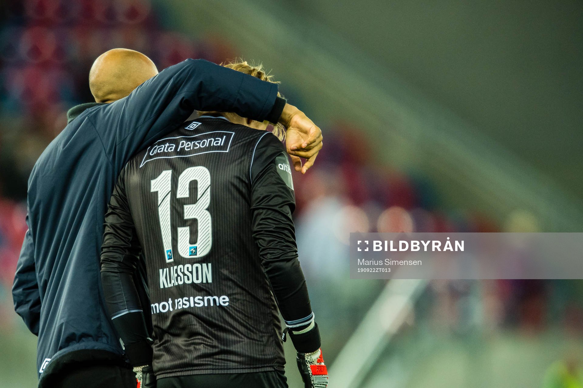 Adam Larsen Kwarasey of Vålerenga and Kristoffer-August