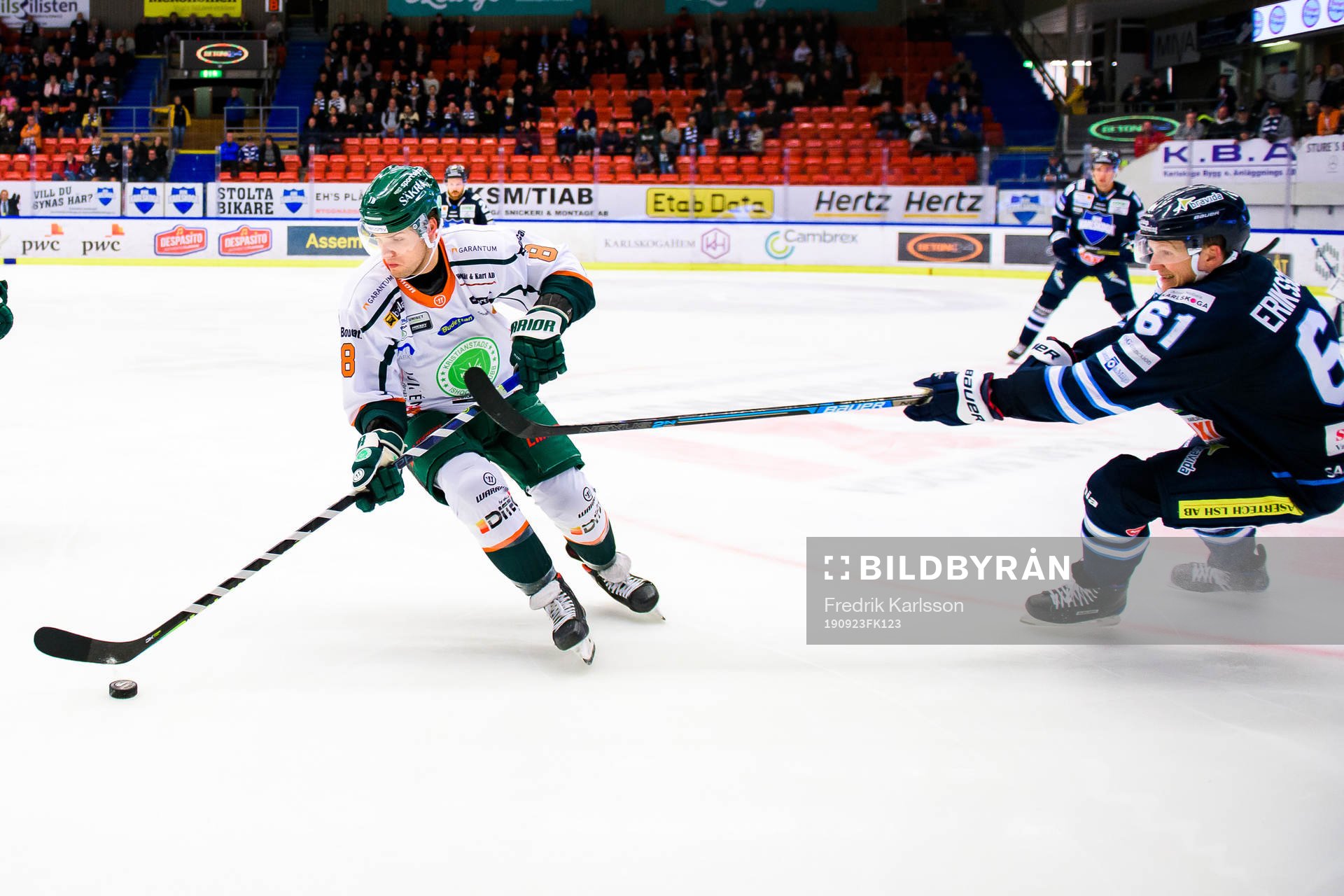 Kristianstads Tony Pappila och Karlskogas Mikael Eriksson