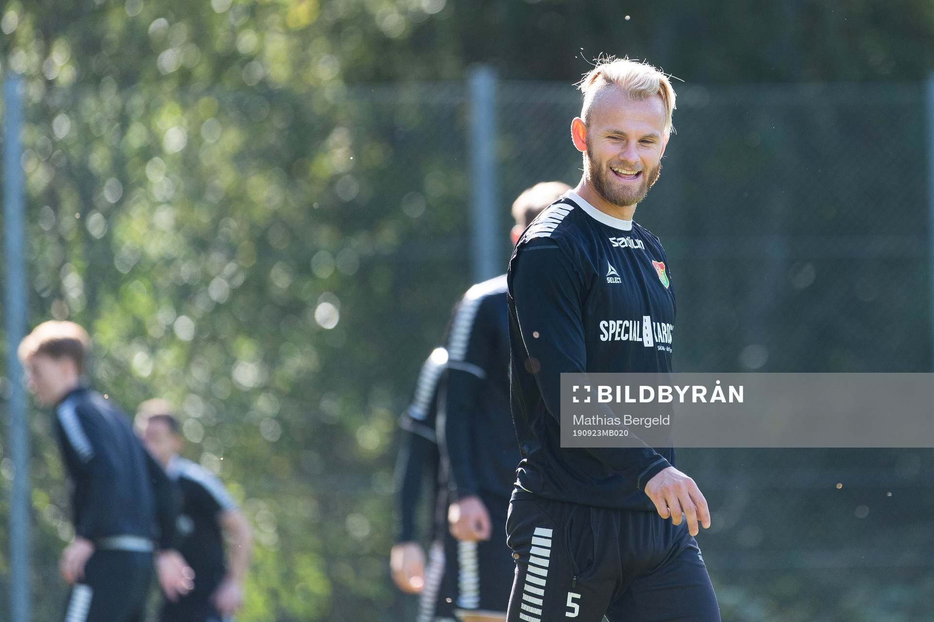Niklas Andersen under en fotbollsträning med superettanlaget Gais den 23 september 2019 i Göteborg.
