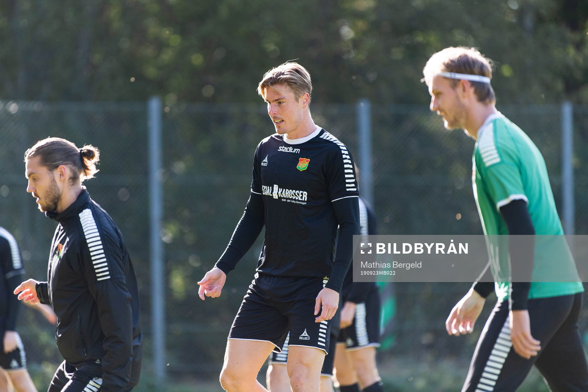 Marcus Bergholtz under en fotbollsträning med superettanlaget Gais den 23 september 2019 i Göteborg.