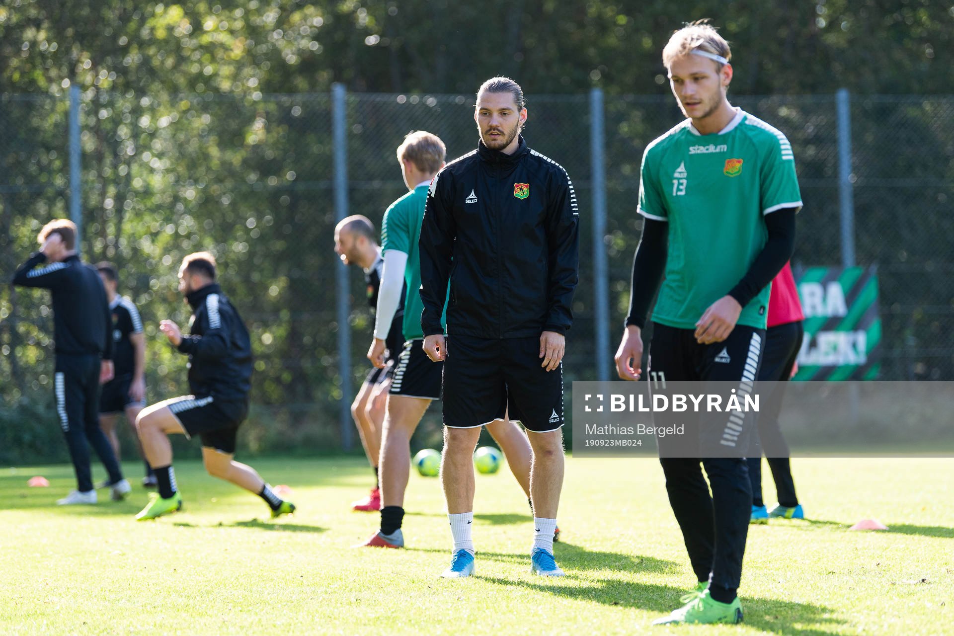Karl Bohm under en fotbollsträning med superettanlaget Gais den 23 september 2019 i Göteborg.