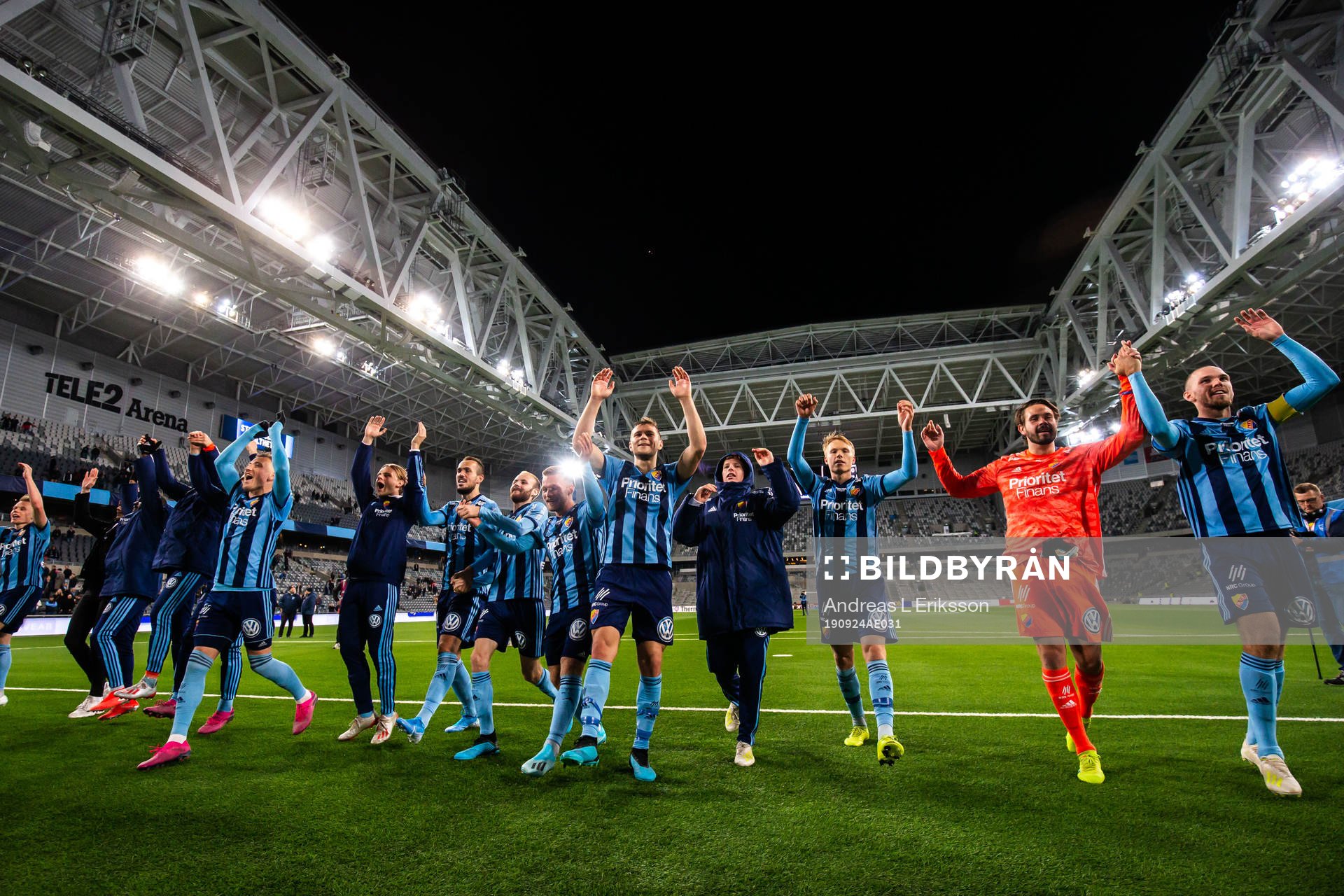 Djurgårdens spelare jublar
