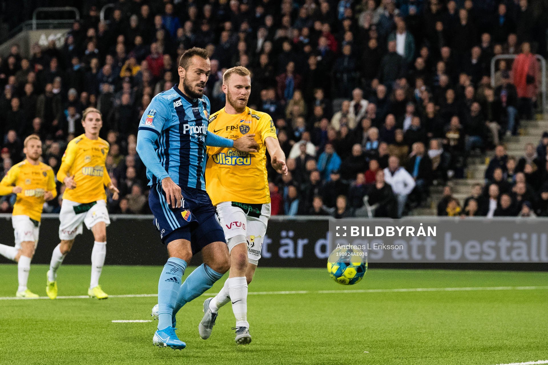 Djurgårdens Emir Kujovic och Falkenbergs Per Karlsson