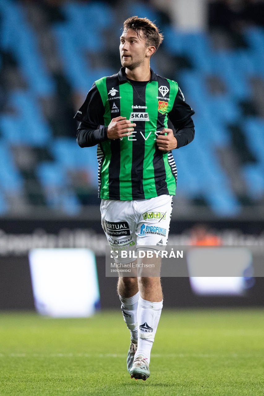 GAIS Måns Saebbö under fotbollsmatchen i Superettan mellan GAIS och Örgryte den 24 september 2019 i Göteborg.