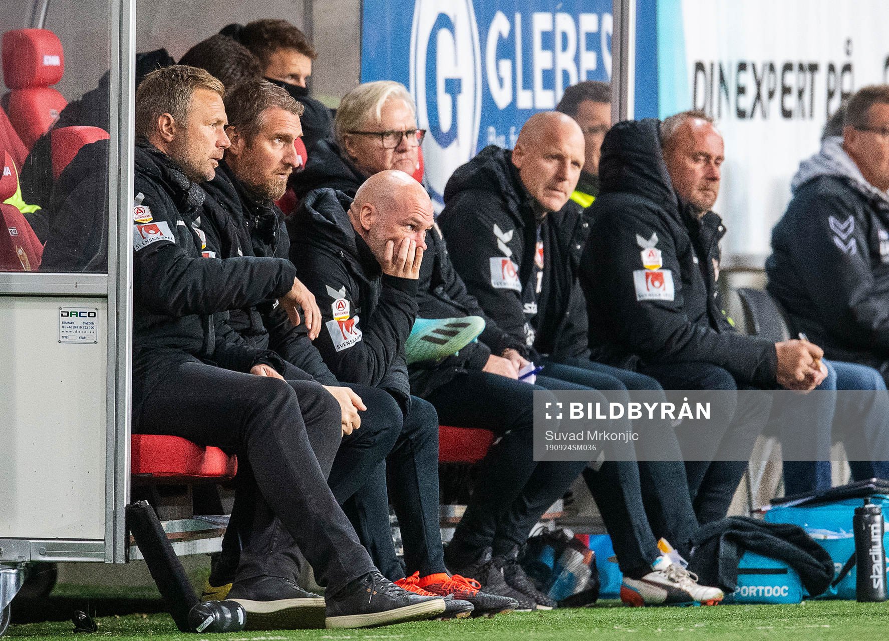 Kalmars tränare Magnus Pehrsson och assisterende tränare