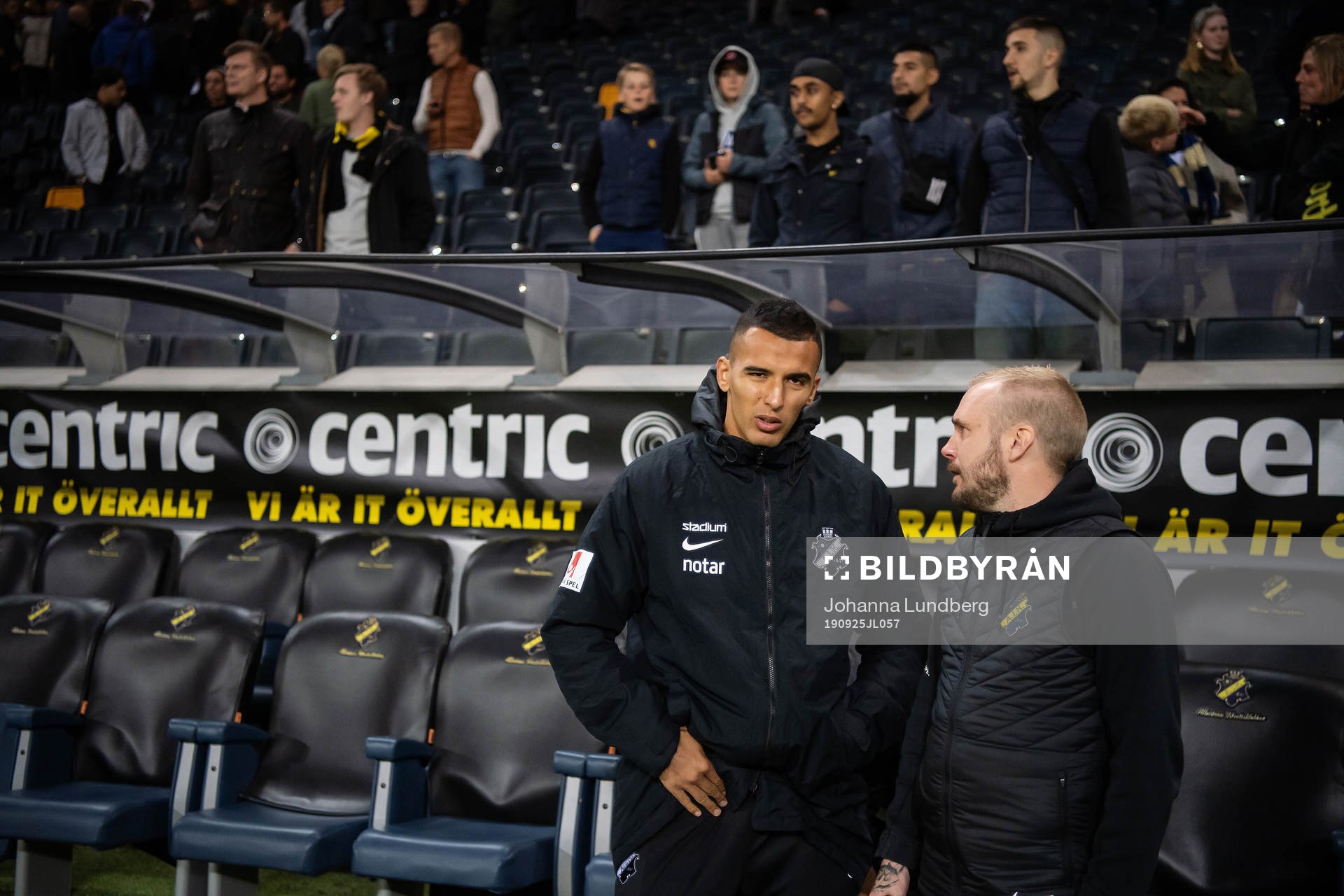 AIK:s Nabil Bahoui efter fotbollsmatchen i Allsvenskan mellan AIK och IFK Göteborg den 25 september 2019 i Stockholm.