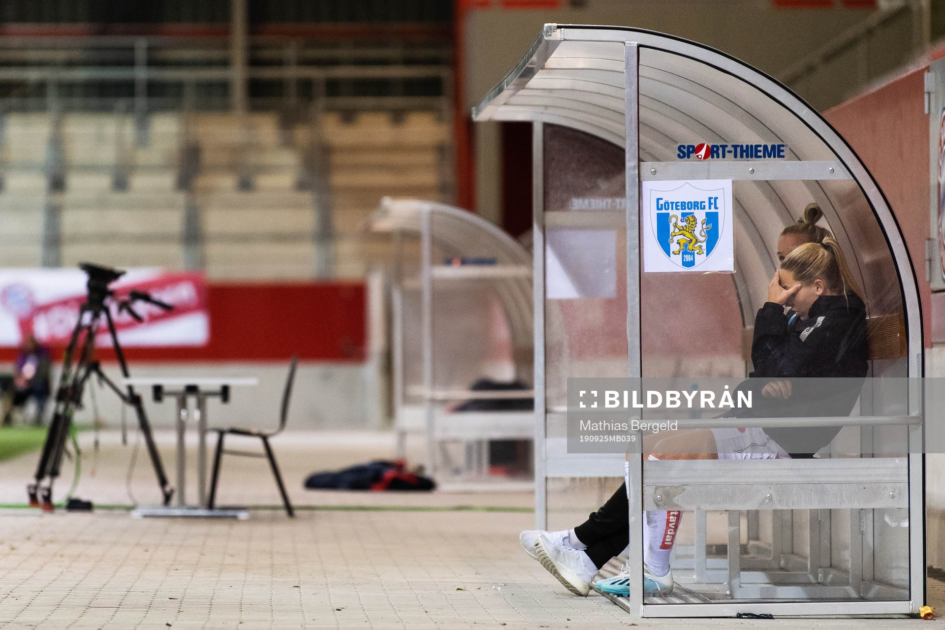 Elin Rubensson and Julia Roddar of Göteborg look dejected