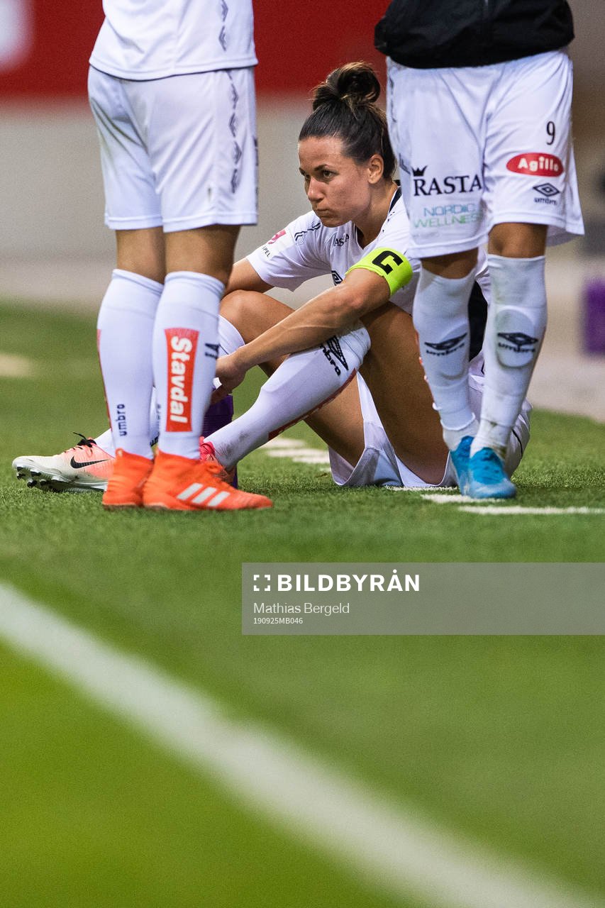 Beata Kollmats of Göteborg looks dejected