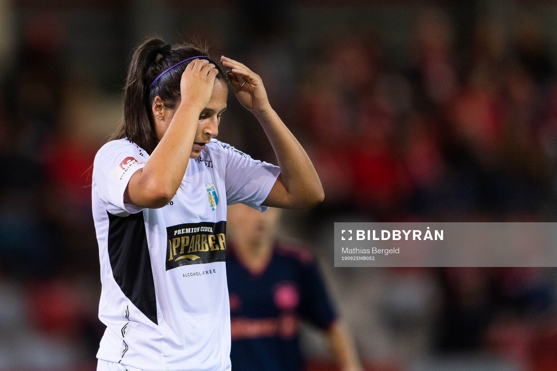 Taylor Leach of Göteborg during the second round of 32 Champions League match between Bayern Munich and Kopparbergs/Göteborg on September 25, 2019 in Munich.