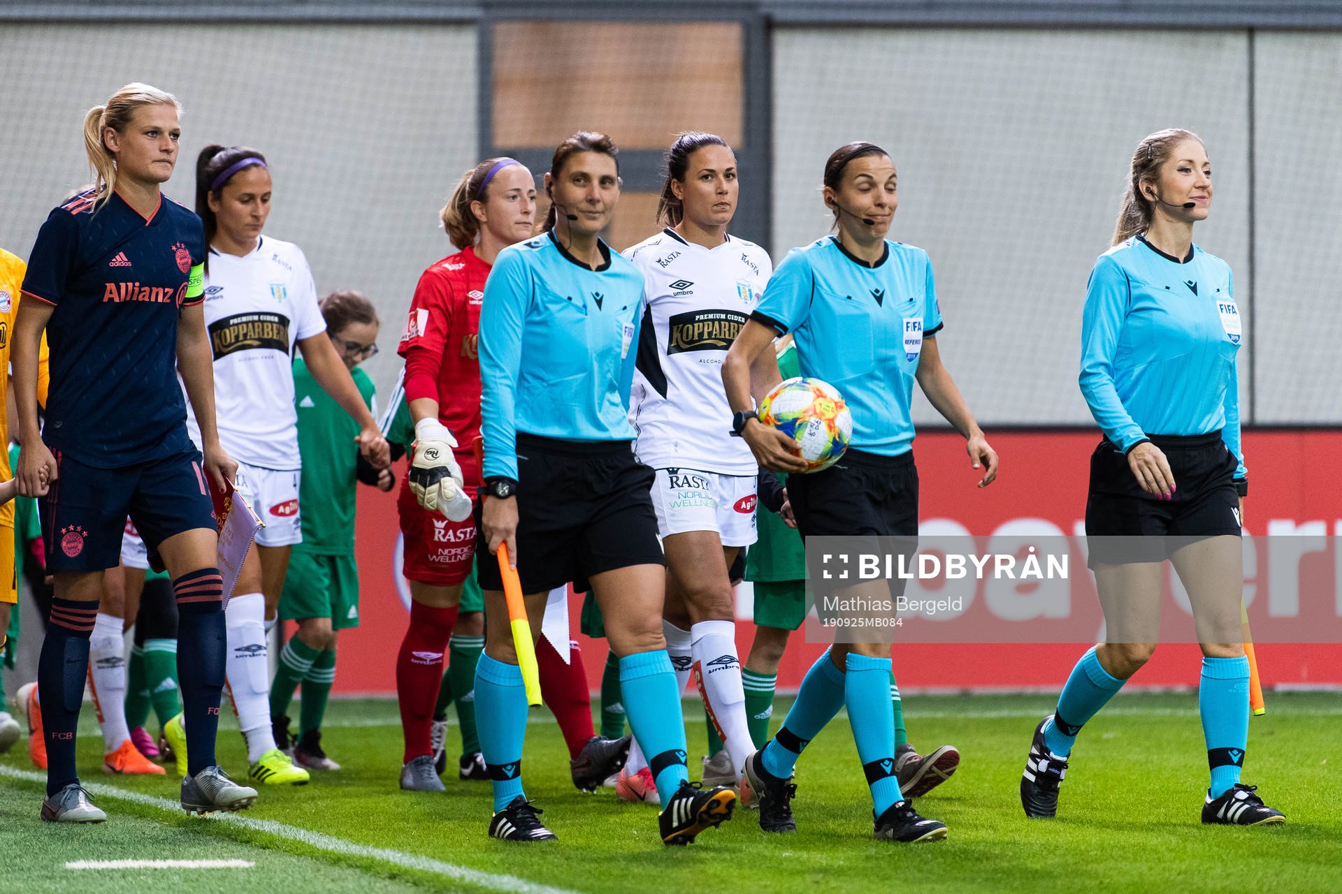 Beata Kollmats of Göteborg enters the pitch