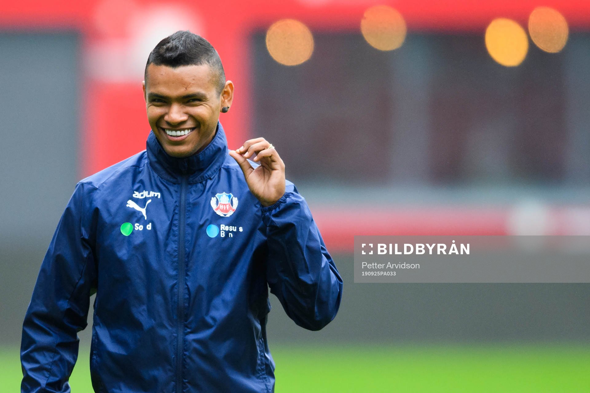 Wanderson Do Carmo under en fotbollsträning med Helsingborg den 25 september 2019 i Helsingborg.