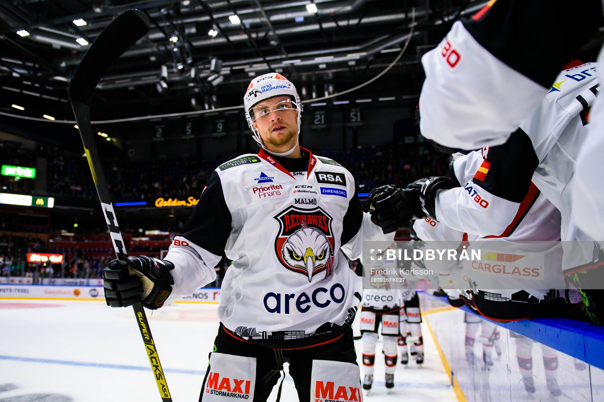 Malmö Redhawks Max Görtz jublar