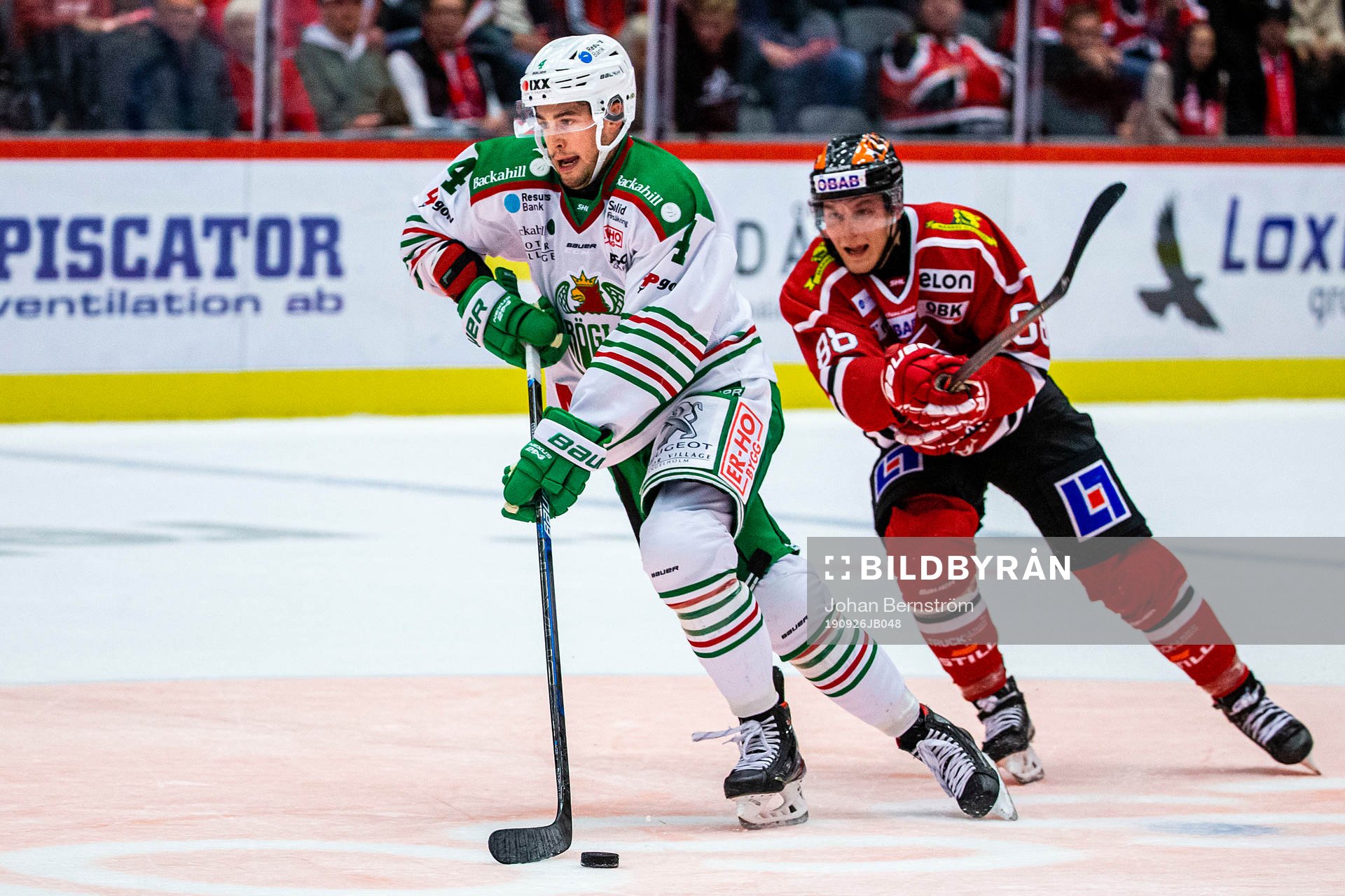 Rögles Kodie Curran och Örebros Mathias Bromé