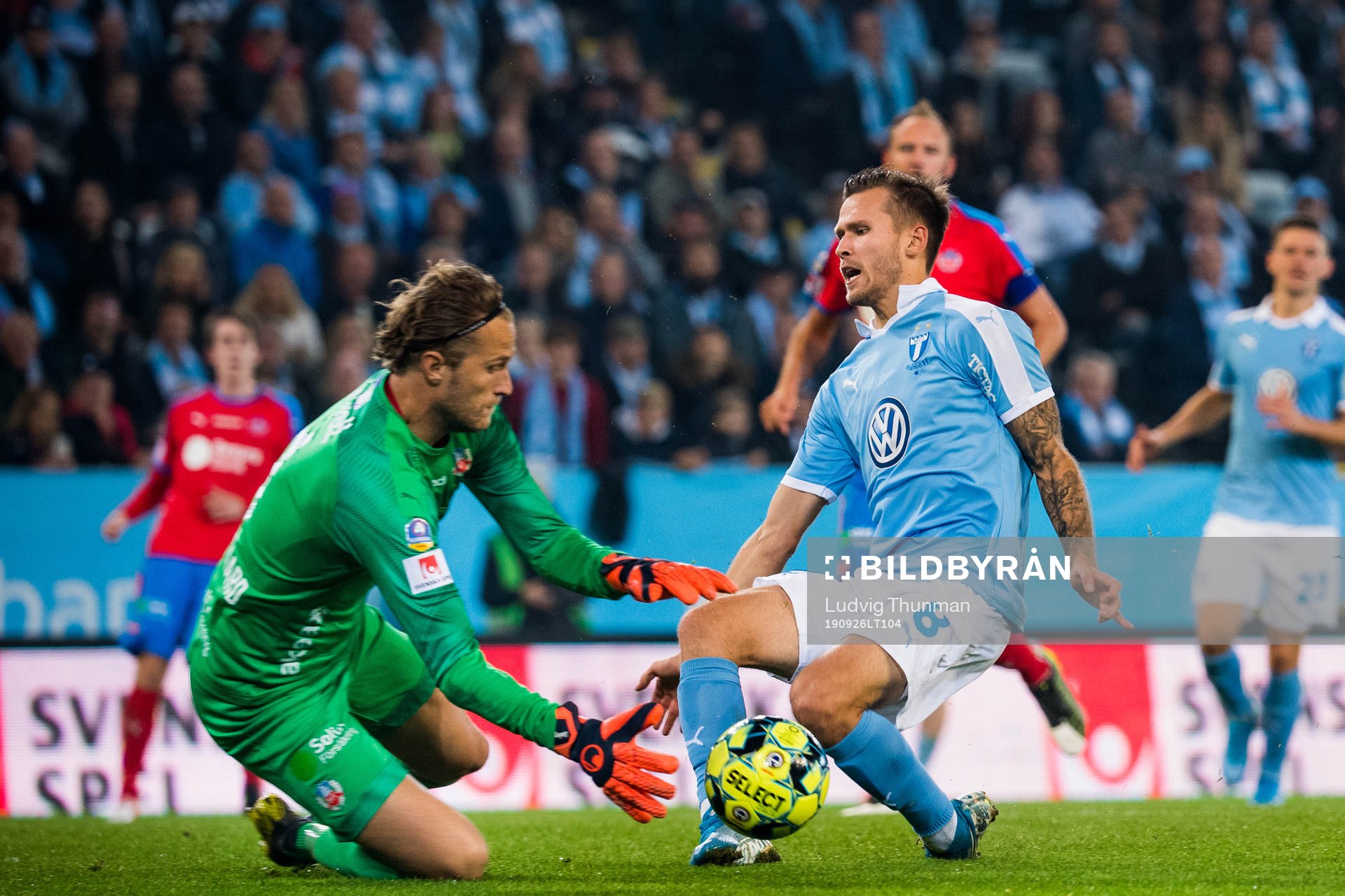 Helsingborgs målvakt Anders Lindegaard och Malmö FFs