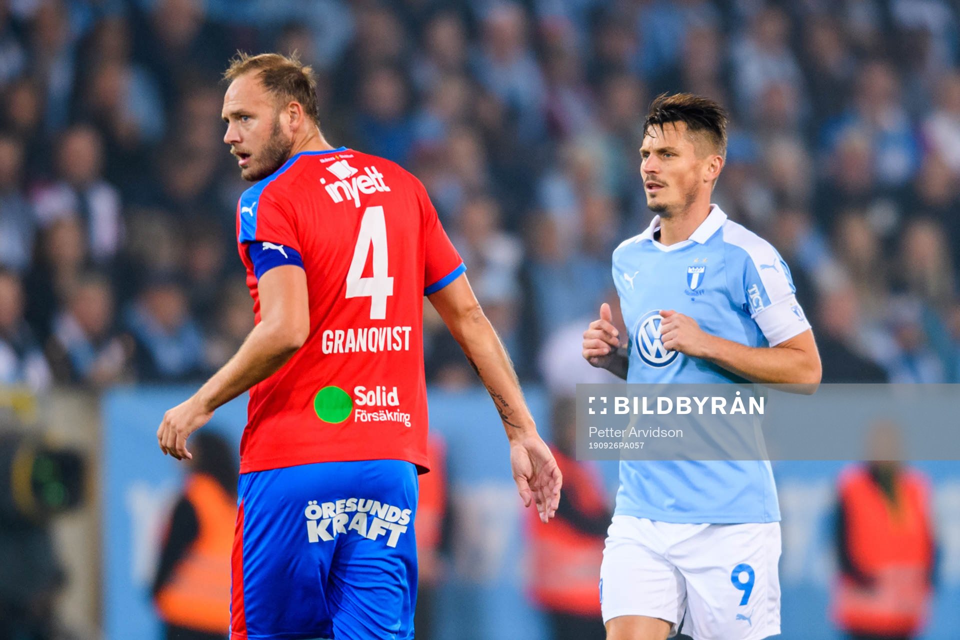 Helsingborgs Andreas Granqvist och Malmö FFs Markus