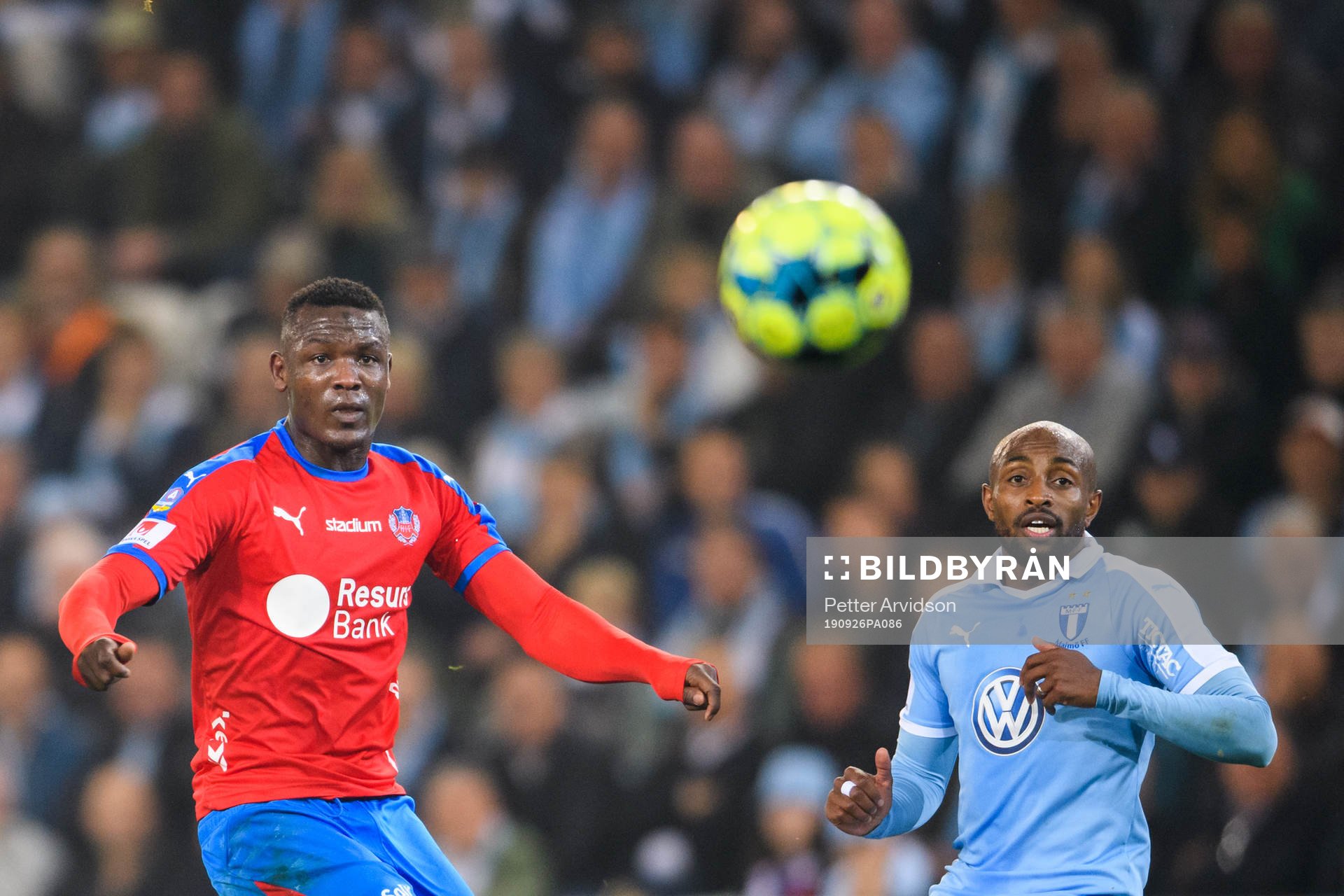 Helsingborgs Alhaji Gero och Malmö FFs Fouad Bachirou