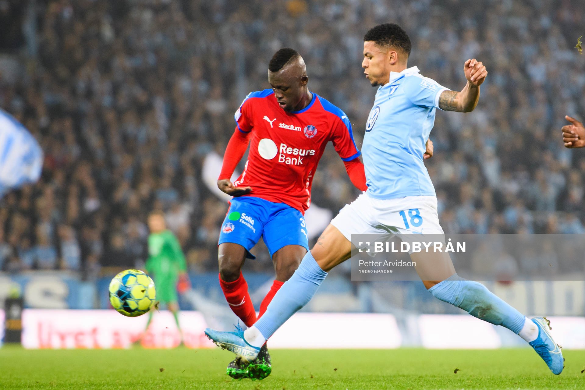 Helsingborgs Ibrahim Bance och Malmö FFs Romain Gall